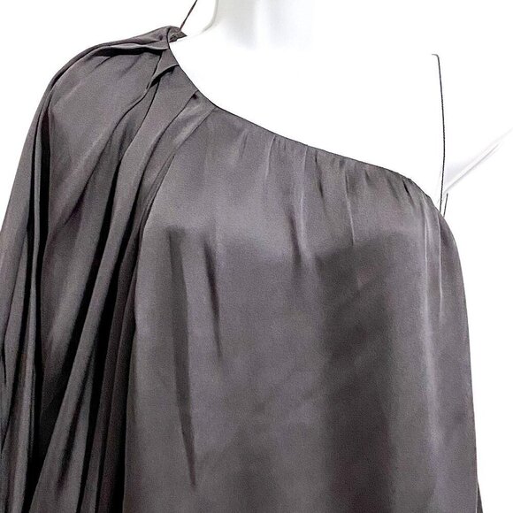 NWT Aidan Aidan Mattox Asymmetric Batwing Dress, Size 4, Gray - Picture 7 of 13